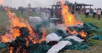 অবৈধ কারেন্ট জাল তৈরির কারখানা বন্ধ ৫ লাখ টাকার জালে আগুন